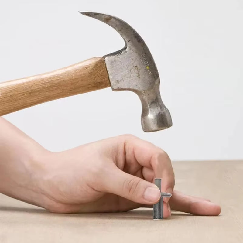 100-Piece Hammer Drive Expansion Rivets - Aluminum Nail Head Percussion Fasteners for Tapping Applications