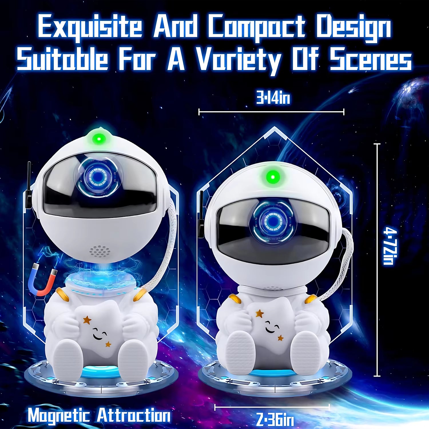 Astronaut Galaxy Star Projector - LED Nebula Ceiling Light for Bedroom Decor and Children's Gifts