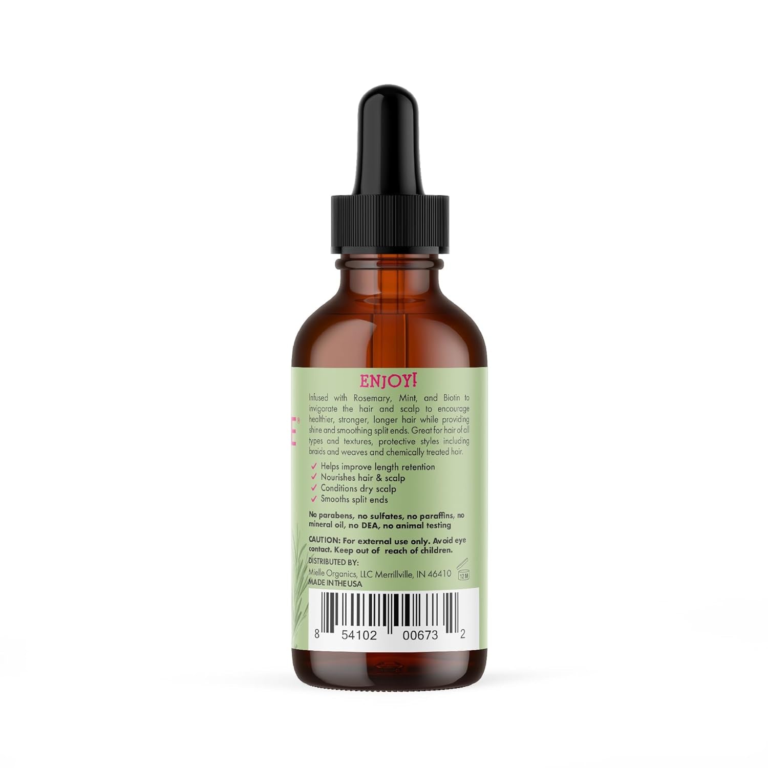 Rosemary Mint Scalp and Hair Strengthening Oil - 2 Ounces, Suitable for All Hair Types