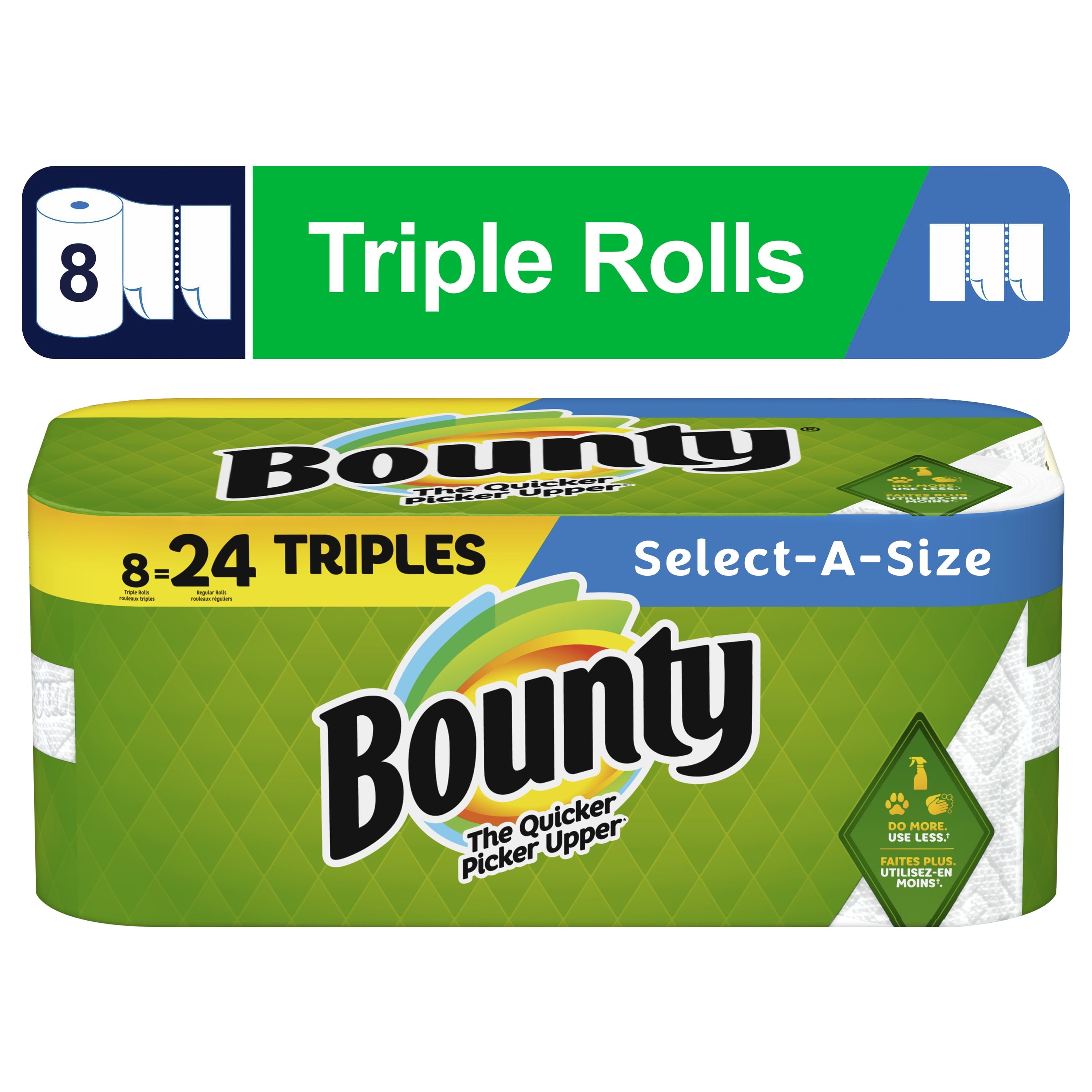 Select-A-Size Paper Towels, 8 Triple Rolls, White - CommunityRateLLC