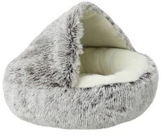 Premium Soft Plush Round Pet Bed with Removable Cover - 2-in-1 Sleeping Nest