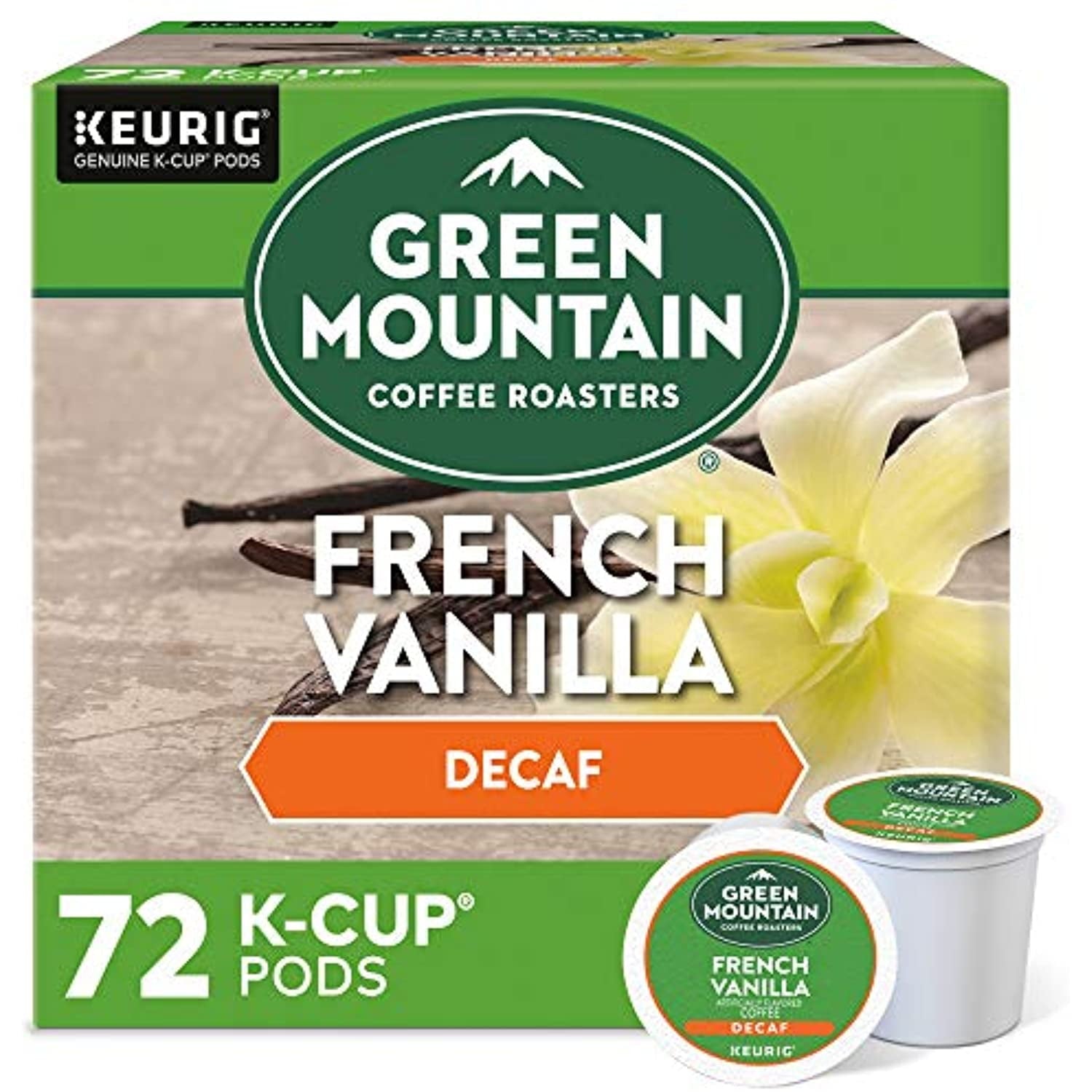 French Vanilla Decaf, Single-Serve Keurig K-Cup Pods, Flavored Light Roast Coffee, 72 Count - CommunityRateLLC