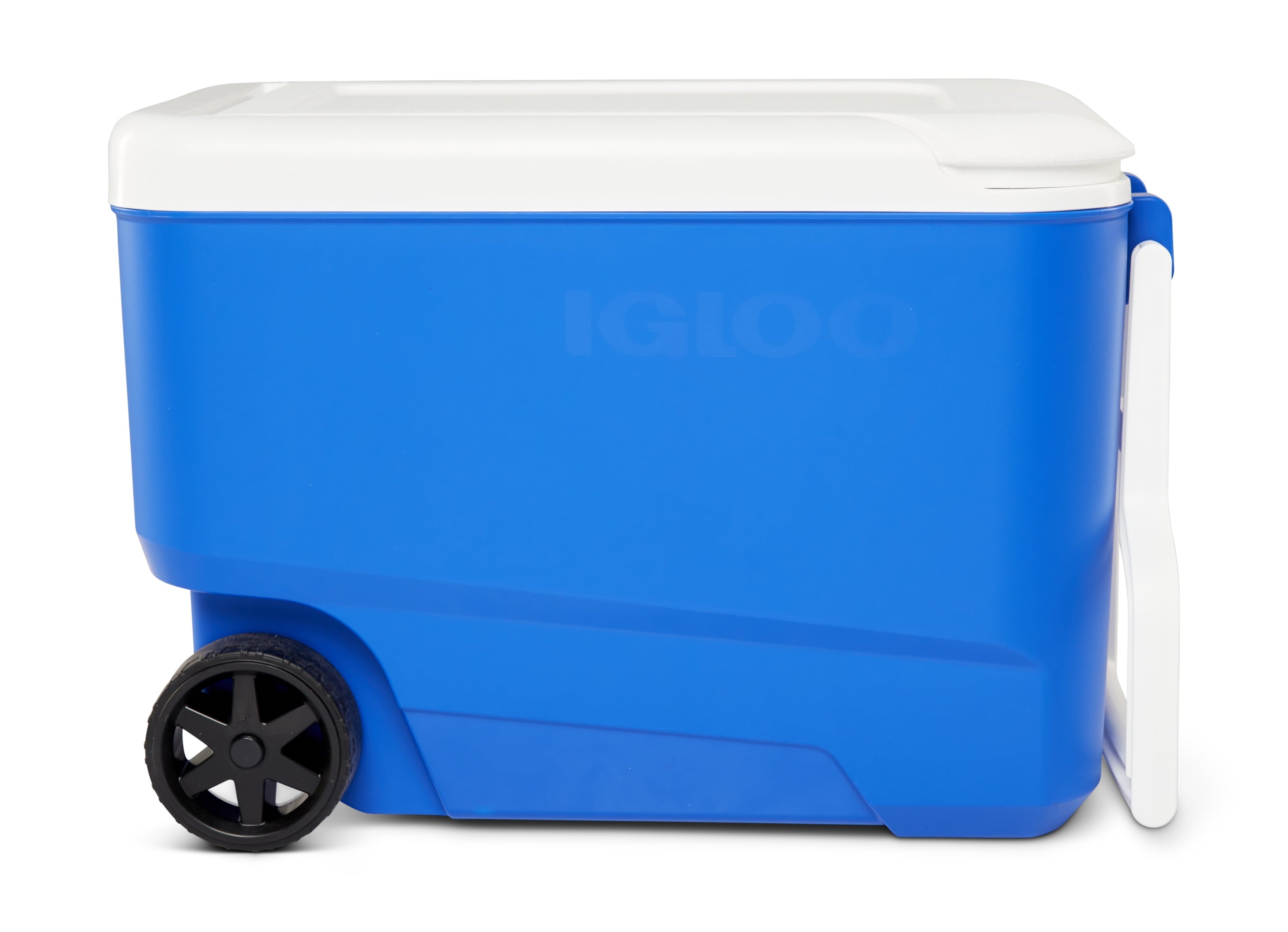 38 QT. Hard-Sided Ice Chest Cooler with Wheels, Blue - CommunityRateLLC