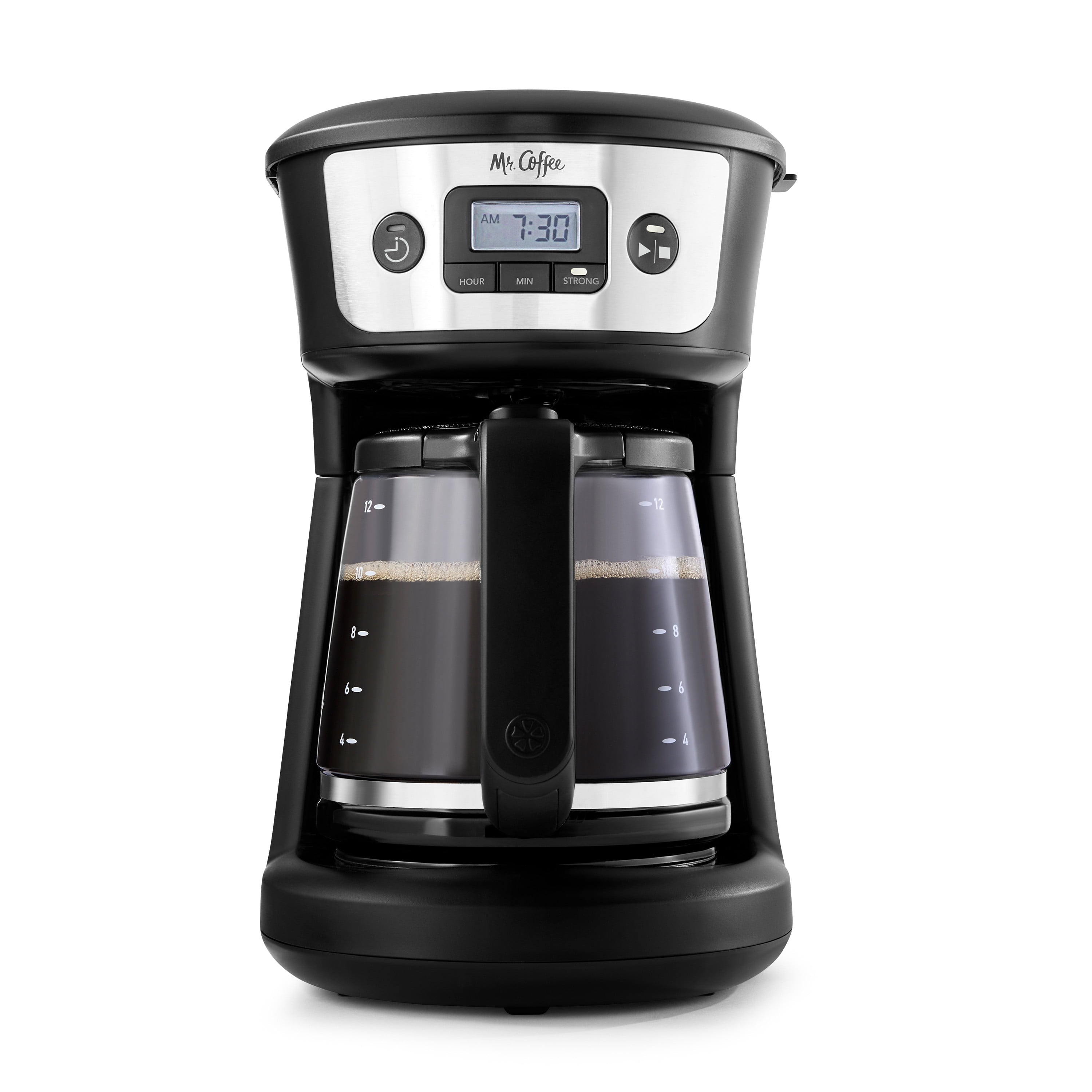 12-Cup Programmable Coffee Maker with Strong Brew and Stainless Steel Finish