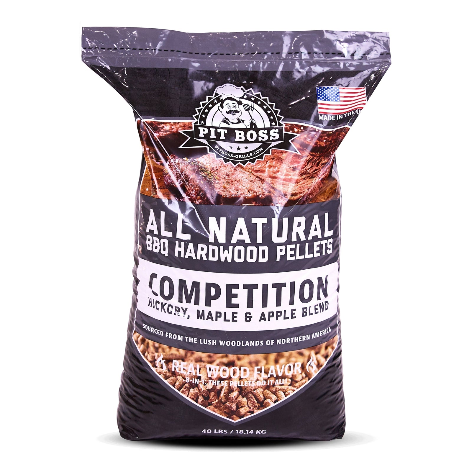 100% All-Natural Hardwood Competition Blend BBQ Grilling Pellets, 40 Pound Bag - CommunityRateLLC