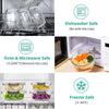 34pcs Glass Food Storage Containers with Lids Set, Airtight Glass Meal Prep Containers (17 Containers & 17 Lids), Leak Proof