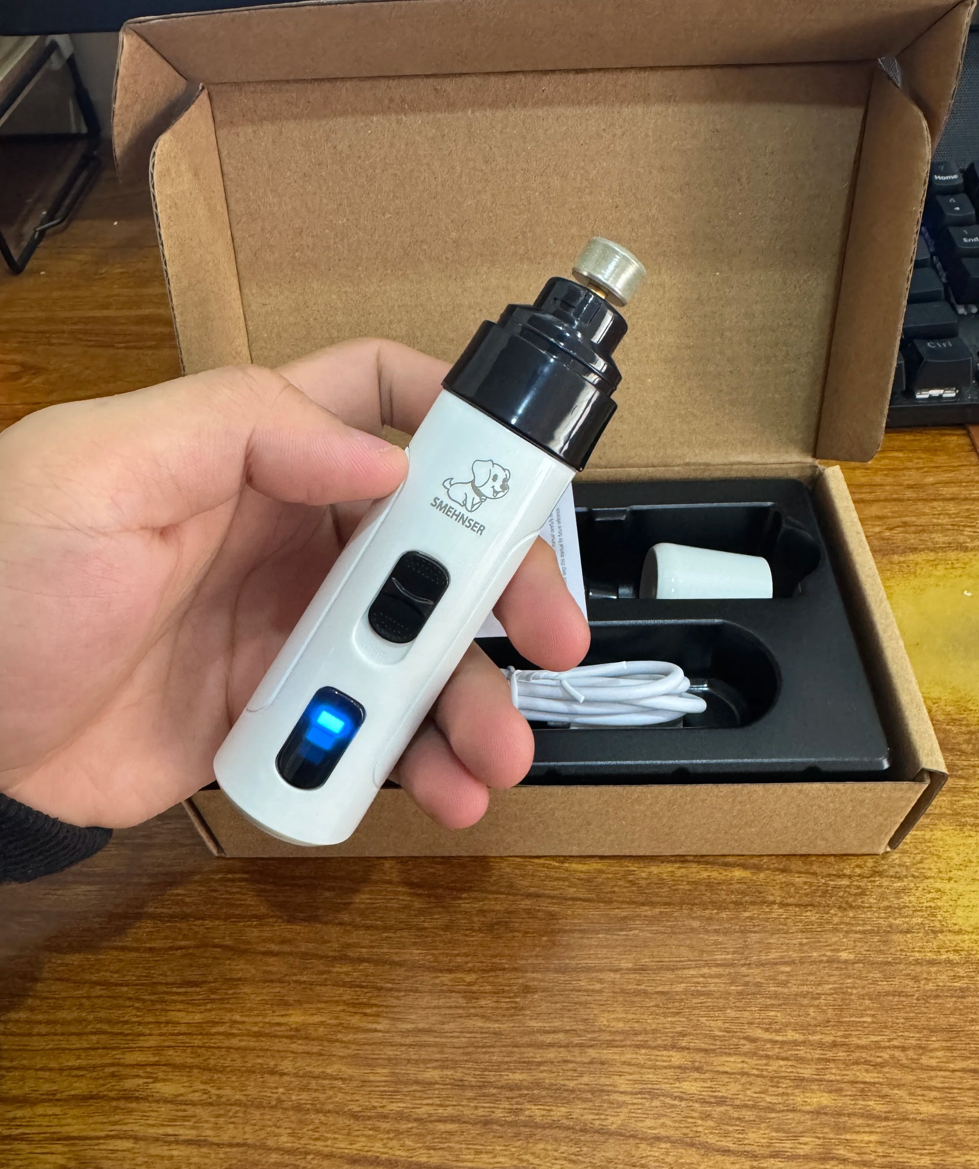 Rechargeable Electric Dog and Cat Nail Grinder with USB Charging - Professional Grooming Tool for Pet Nail Care