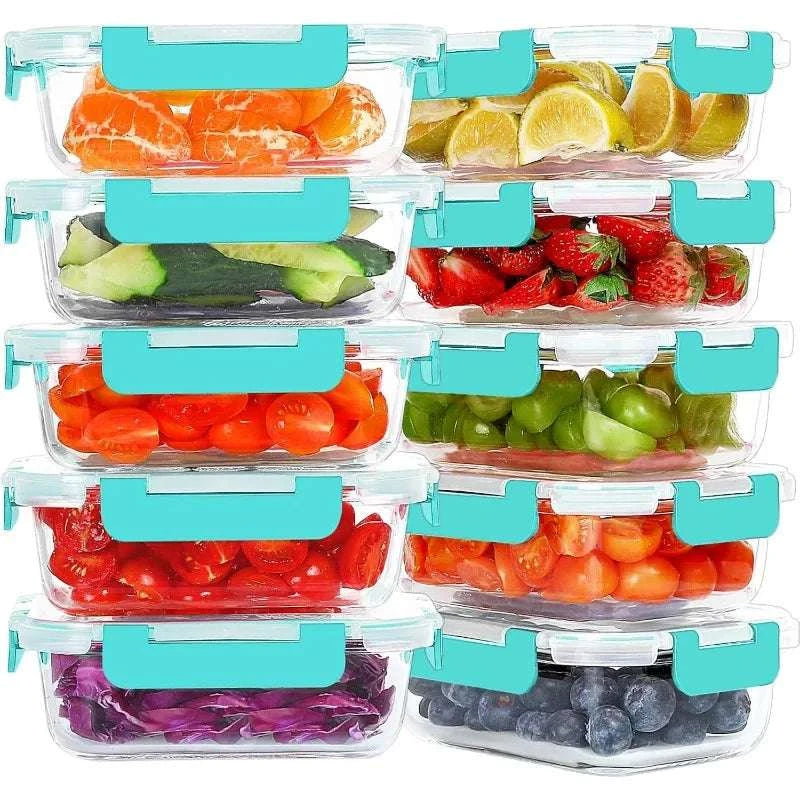 10 Packs 22 oz Glass Meal Prep Containers