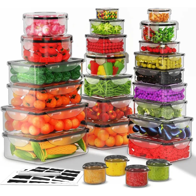 46 Pack Food Storage Containers with Lids Airtight-(23 Containers,23 Lids)