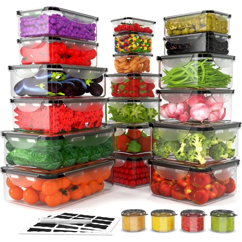 46 Pack Food Storage Containers with Lids Airtight-(23 Containers,23 Lids)