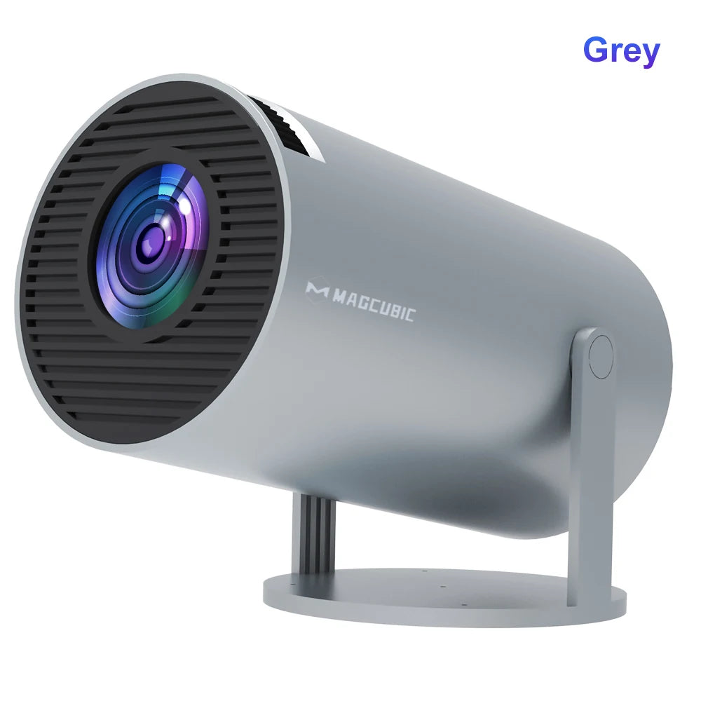 HY300 Pro Portable Projector - Android 11, 4K Resolution, 1280x720P, Dual WiFi, 260 ANSI Lumens, 180° Flexibility, Bluetooth 5.0, Perfect for Outdoor Cinema