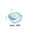 Borosilicate GlassHigh  Lunch Box Microwave Heating Sealed Bento Boxes Fresh-keeping Soup Snacks Fruit Sealed Insulation Box
