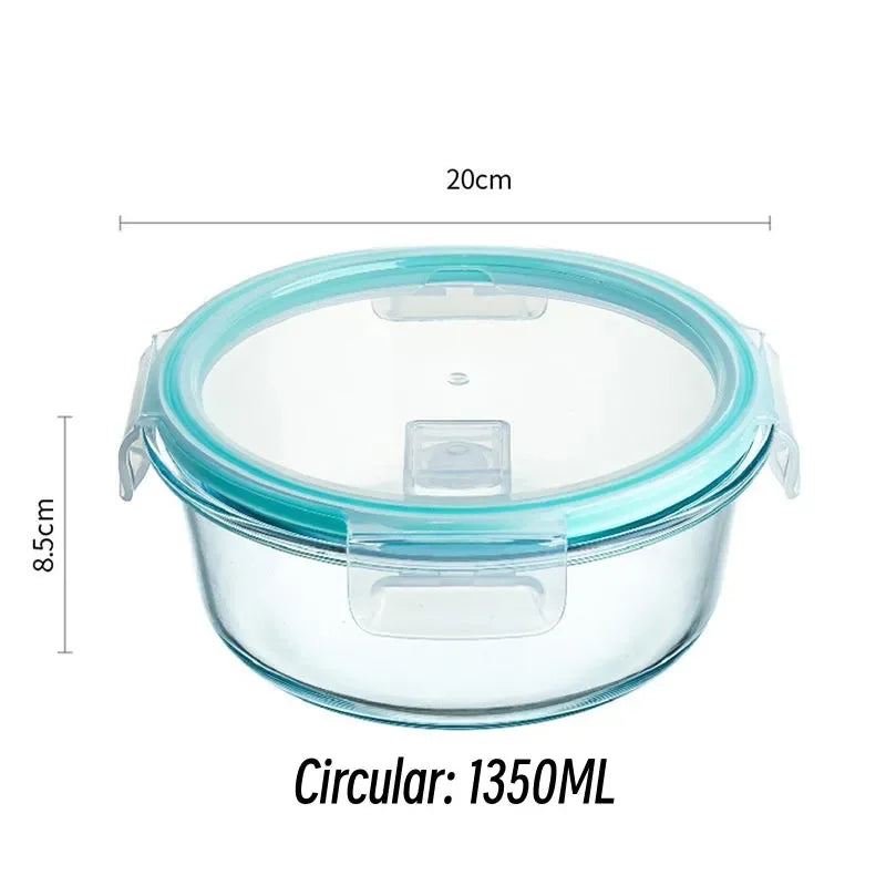 Borosilicate GlassHigh  Lunch Box Microwave Heating Sealed Bento Boxes