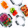 8-Piece Glass Food Storage Containers Set, BPA-Free, Leakproof, Microwave & Oven Safe, 6 Sizes, Borosilicate Glass Lock Lid