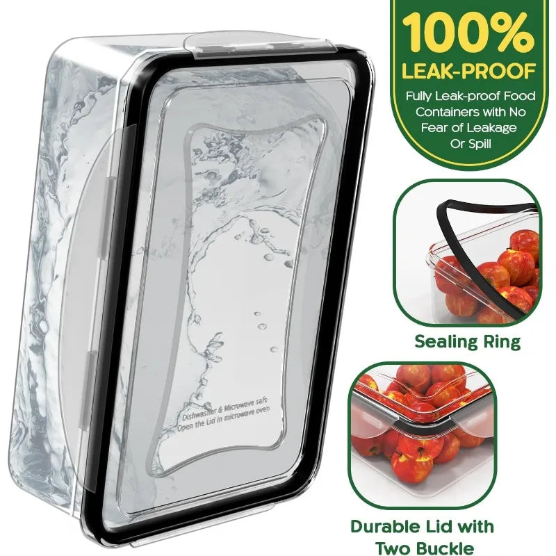 46 Pack Food Storage Containers with Lids Airtight-(23 Containers,23 Lids)