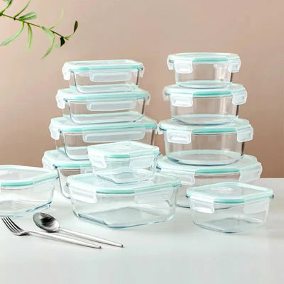 Borosilicate GlassHigh  Lunch Box Microwave Heating Sealed Bento Boxes Fresh-keeping Soup Snacks Fruit Sealed Insulation Box