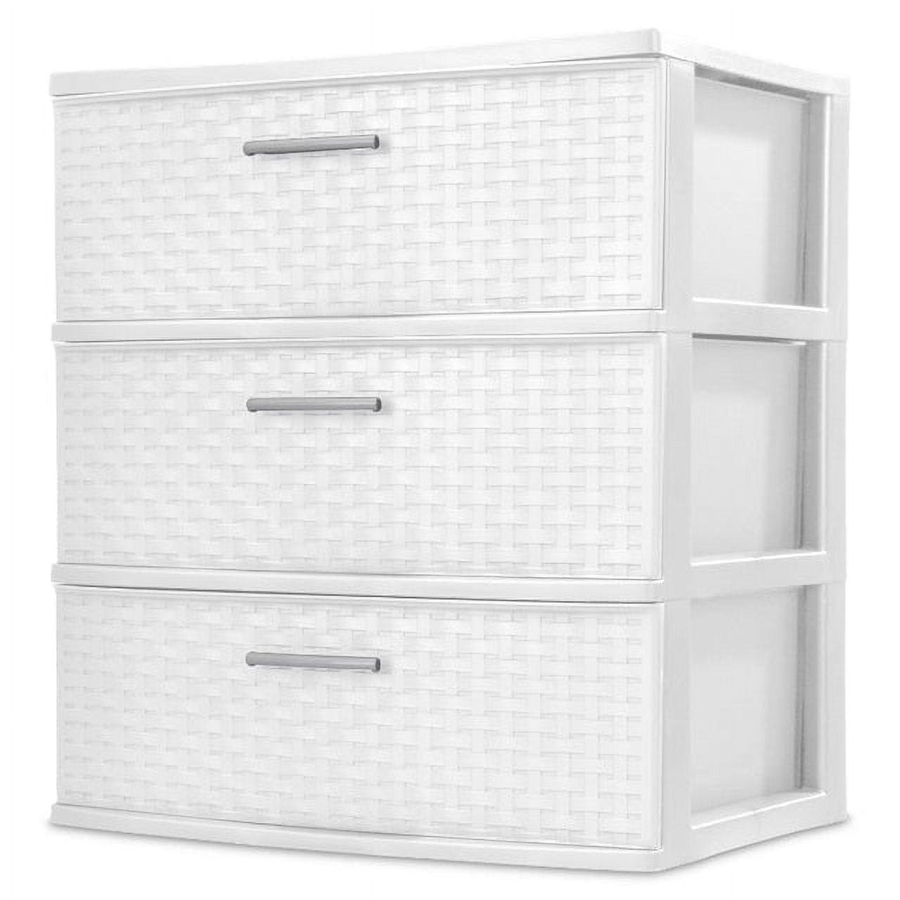 3 Drawer Wide Weave Tower Plastic - CommunityRateLLC