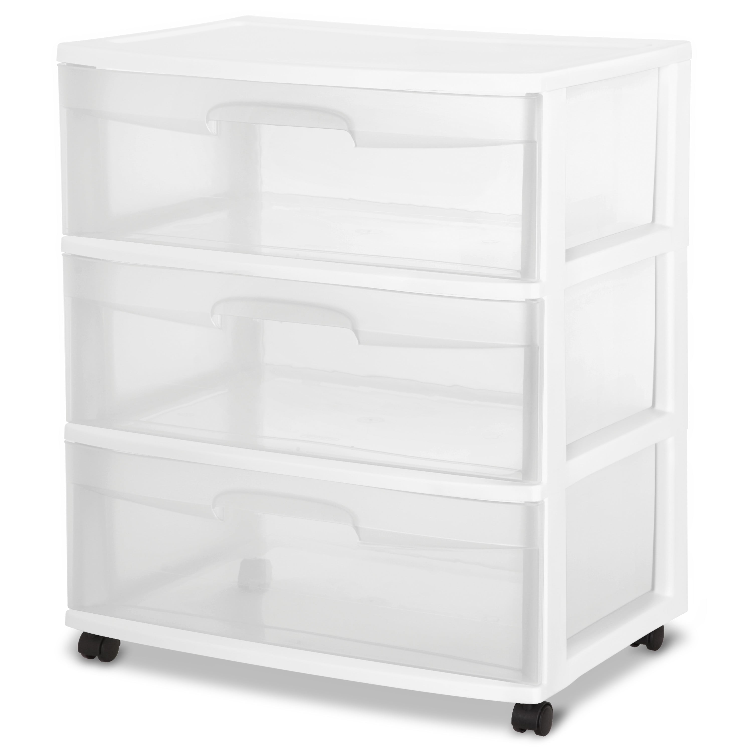 Wide 3 Drawer Cart White - CommunityRateLLC