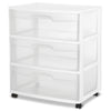 Wide 3 Drawer Cart White - CommunityRateLLC