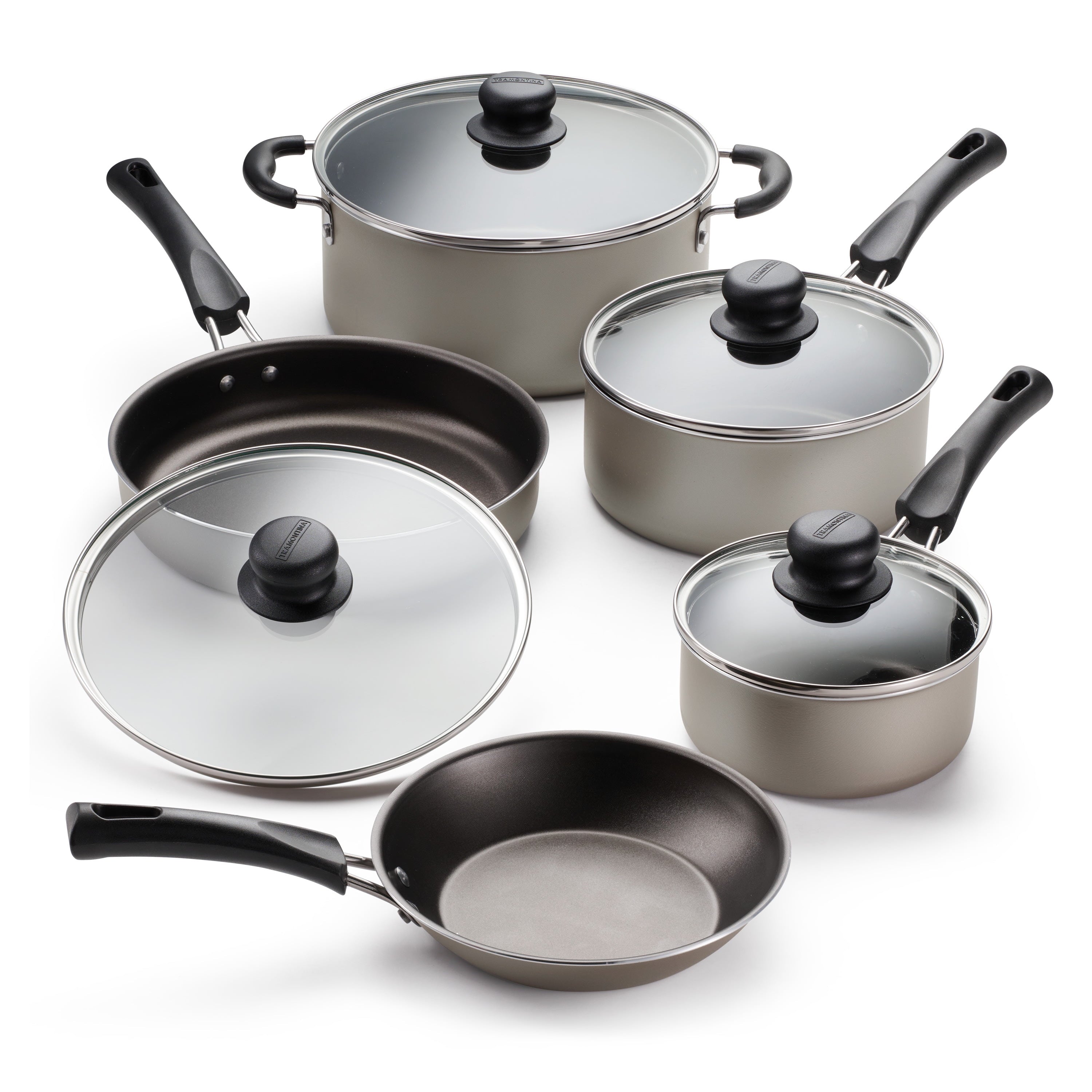 9-Piece Non-Stick Cookware Set, Red - CommunityRateLLC