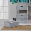 Wide 4 Drawer Cross-Weave Tower Cement