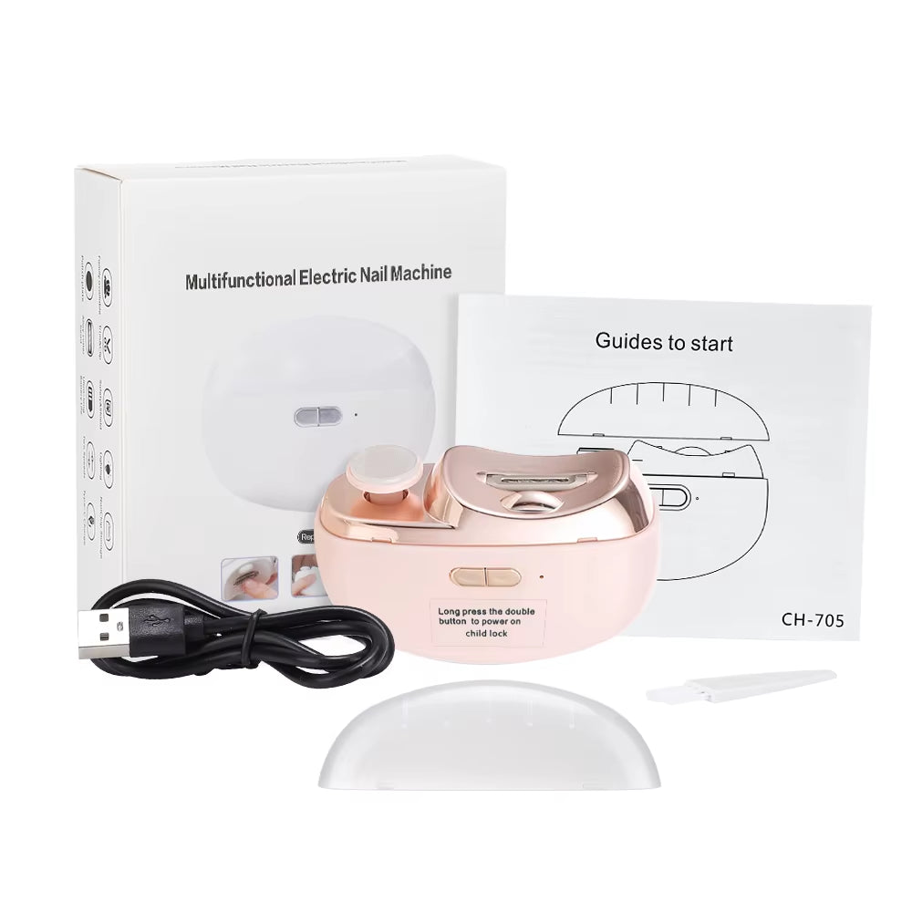 Multifunctional Electric Nail Clipper and Grinder - Portable Automatic Manicure Tool for Grinding and Polishing