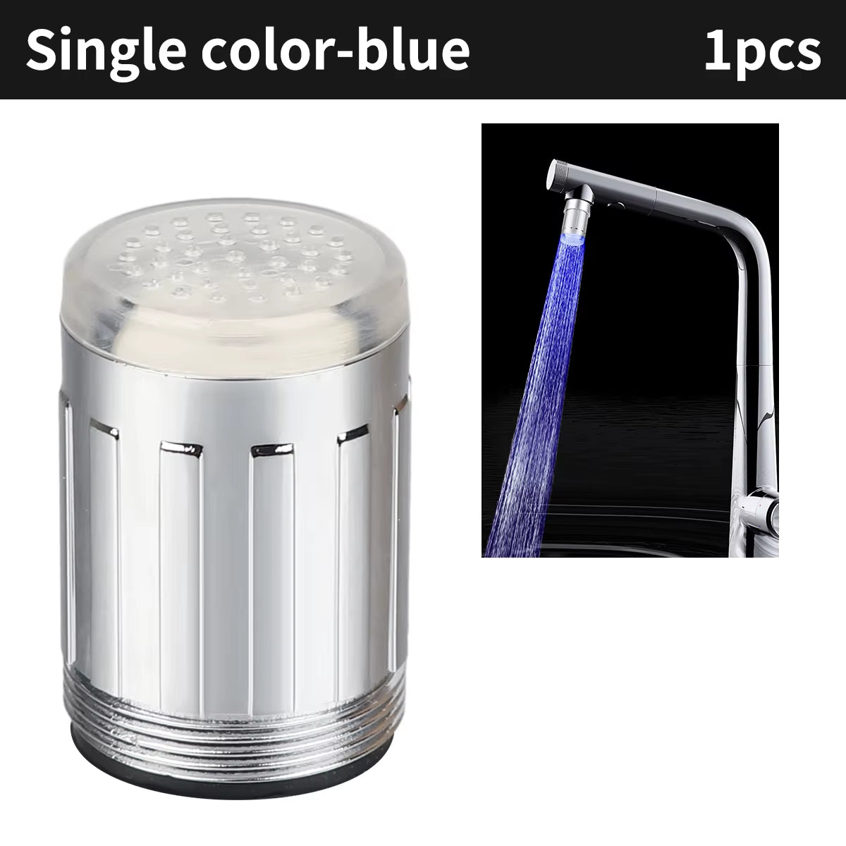 Color-Changing LED Temperature-Sensitive Faucet Aerator - Water-Saving Kitchen & Bathroom Tap Nozzle