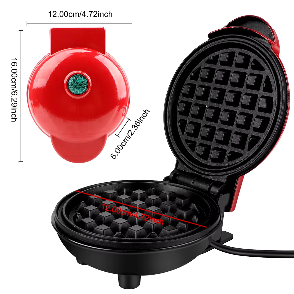 Mini Electric Waffle Maker and Egg Cake Oven with Non-Stick Molds
