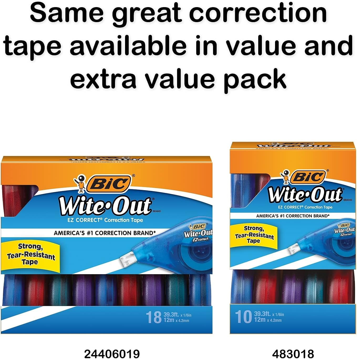 Wite-Out Brand EZ Correct Correction Tape, 39.3 Feet, 2-Count - CommunityRateLLC