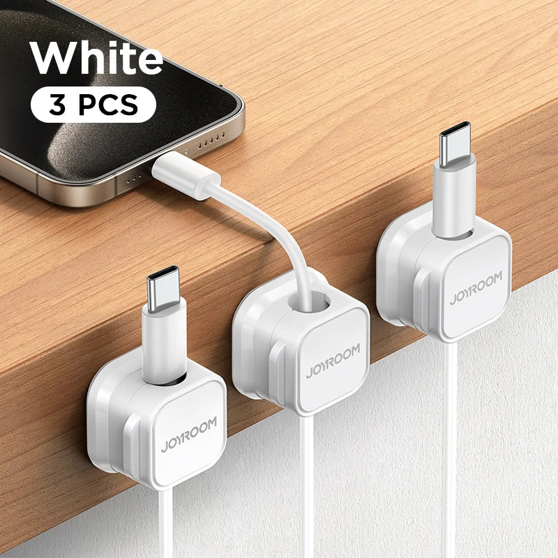 Magnetic Cable Clips - Adjustable Cord Management System for Under Desk Organization