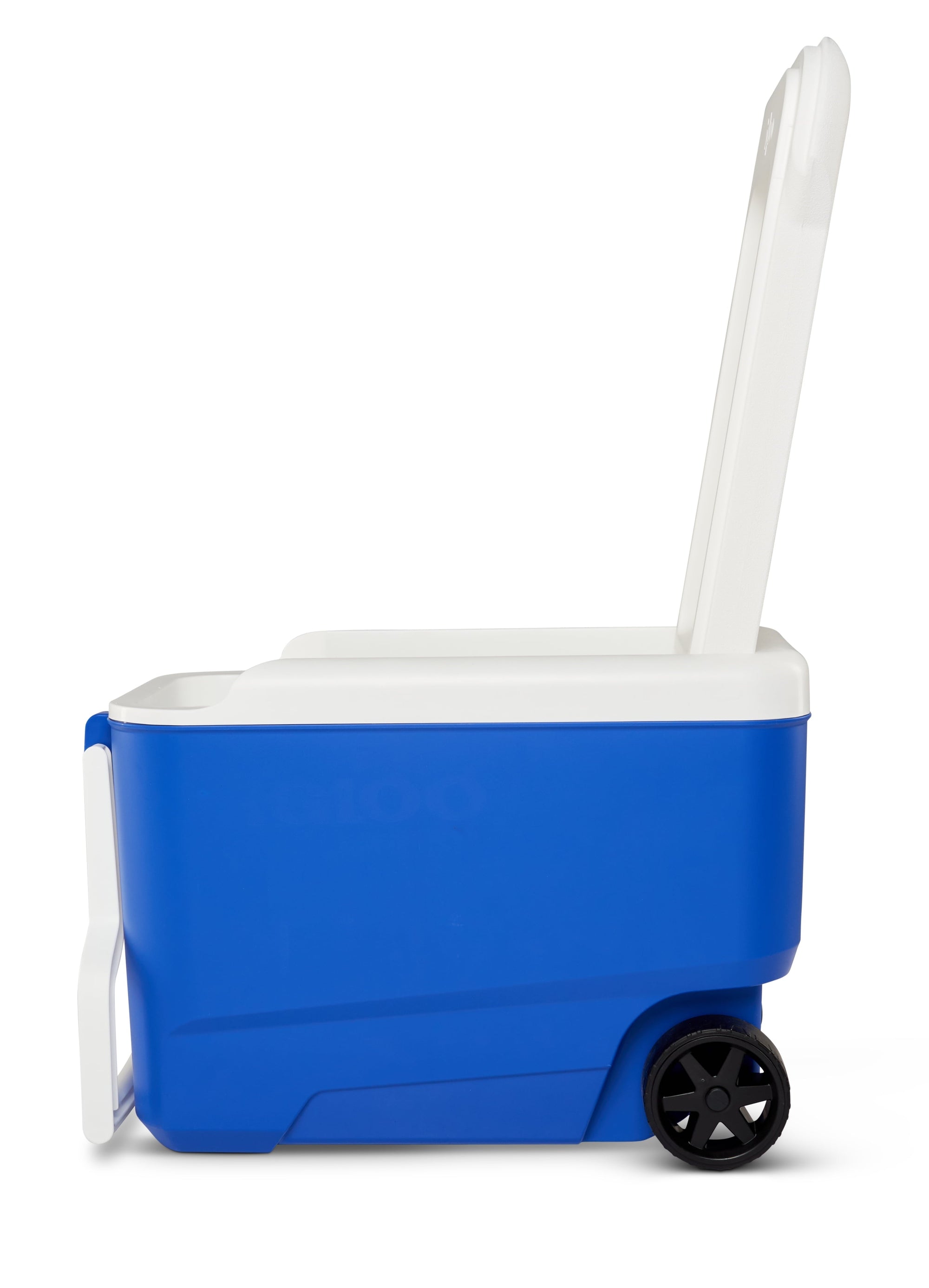 38 QT. Hard-Sided Ice Chest Cooler with Wheels, Blue - CommunityRateLLC