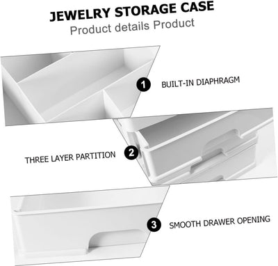 Professional Makeup Storage Case with Drawer, Skincare Organizer and Perfume Holder for Countertop Use