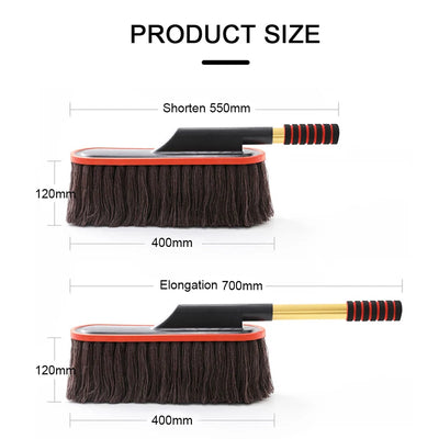 Adjustable Telescopic Microfiber Car Duster with Bristles for Effective Car Cleaning and Maintenance