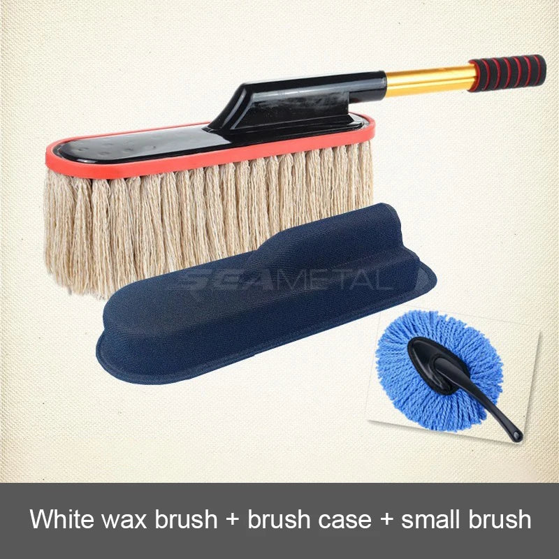 Adjustable Telescopic Microfiber Car Duster with Bristles for Effective Car Cleaning and Maintenance