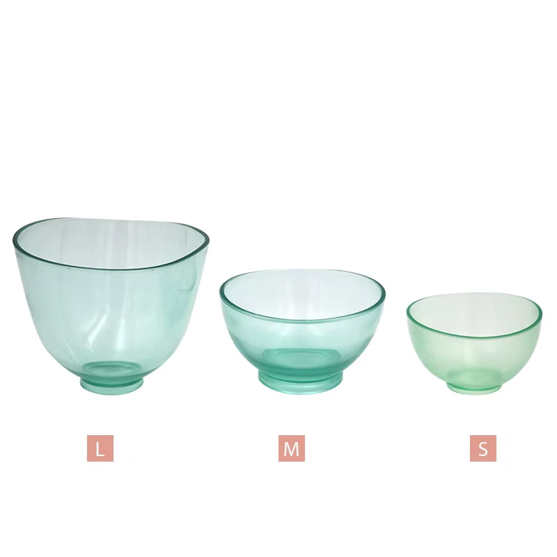 Dental Professional Transparent Flexible Rubber Mixing Bowl - Available in Small, Medium, and Large Sizes for Oral Whitening Procedures