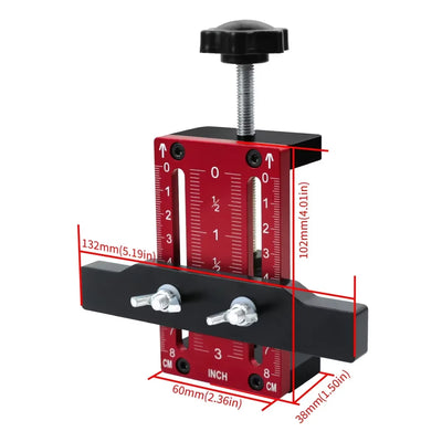 Aluminum Cabinet Door Positioning Jig - Precision Measurement and Drilling Tool for Home Renovation, Manual Operation Required
