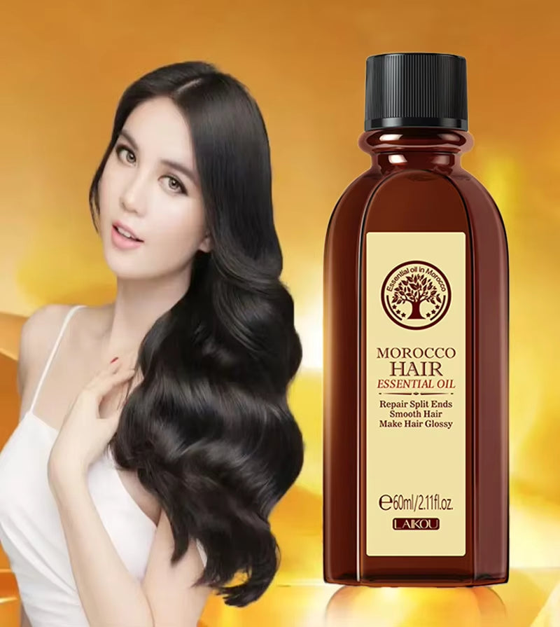 Argan Essence Oil for Hair - Moisturizing, Brightening, and Nourishing Treatment for Dry and Damaged Hair (60ml)