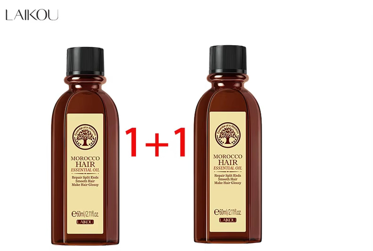 Argan Essence Oil for Hair - Moisturizing, Brightening, and Nourishing Treatment for Dry and Damaged Hair (60ml)