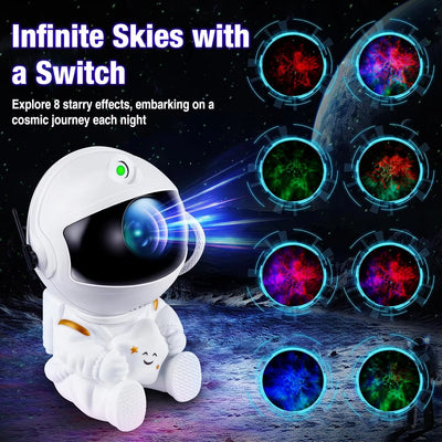Astronaut Galaxy Star Projector - LED Nebula Ceiling Light for Bedroom Decor and Children's Gifts