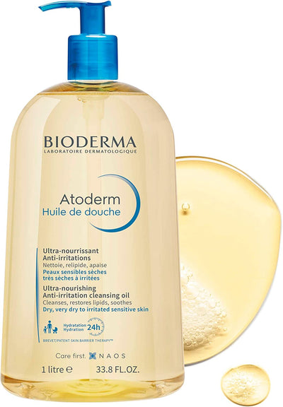 Atoderm Nourishing Shower Oil for Face and Body - Cleansing Oil for Dry and Atopic Sensitive Skin, Suitable for the Whole Family.
