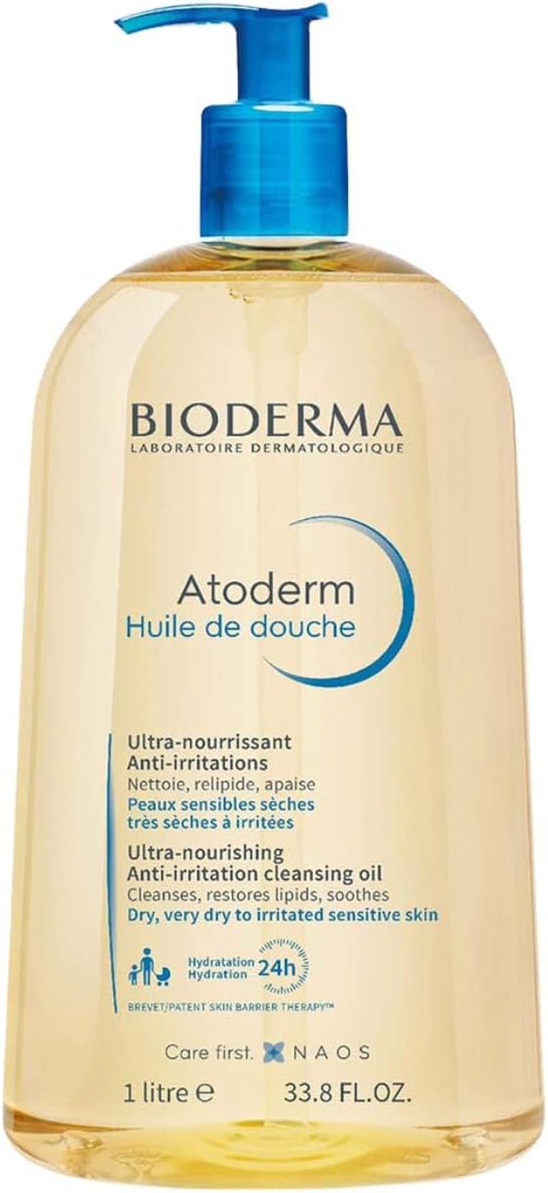 Atoderm Nourishing Shower Oil for Face and Body - Cleansing Oil for Dry and Atopic Sensitive Skin, Suitable for the Whole Family.