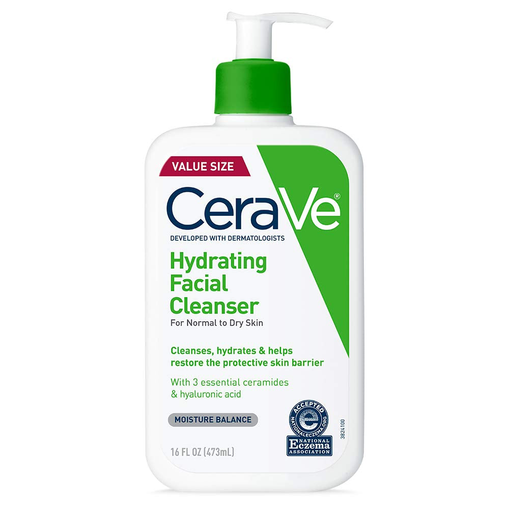 Hydrating Facial Cleanser | Moisturizing Wash for Dry Skin with Hyaluronic Acid, Ceramides, and Glycerin | Certified by the National Eczema Association