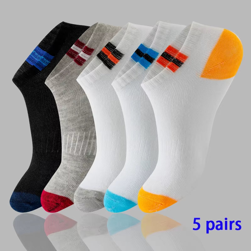 Invisible Low Cut Silicone Non-Slip Boat Socks for Men and Women - 3/5/8 Pairs, Casual Solid Color, Breathable Summer No-Show Ankle Socks