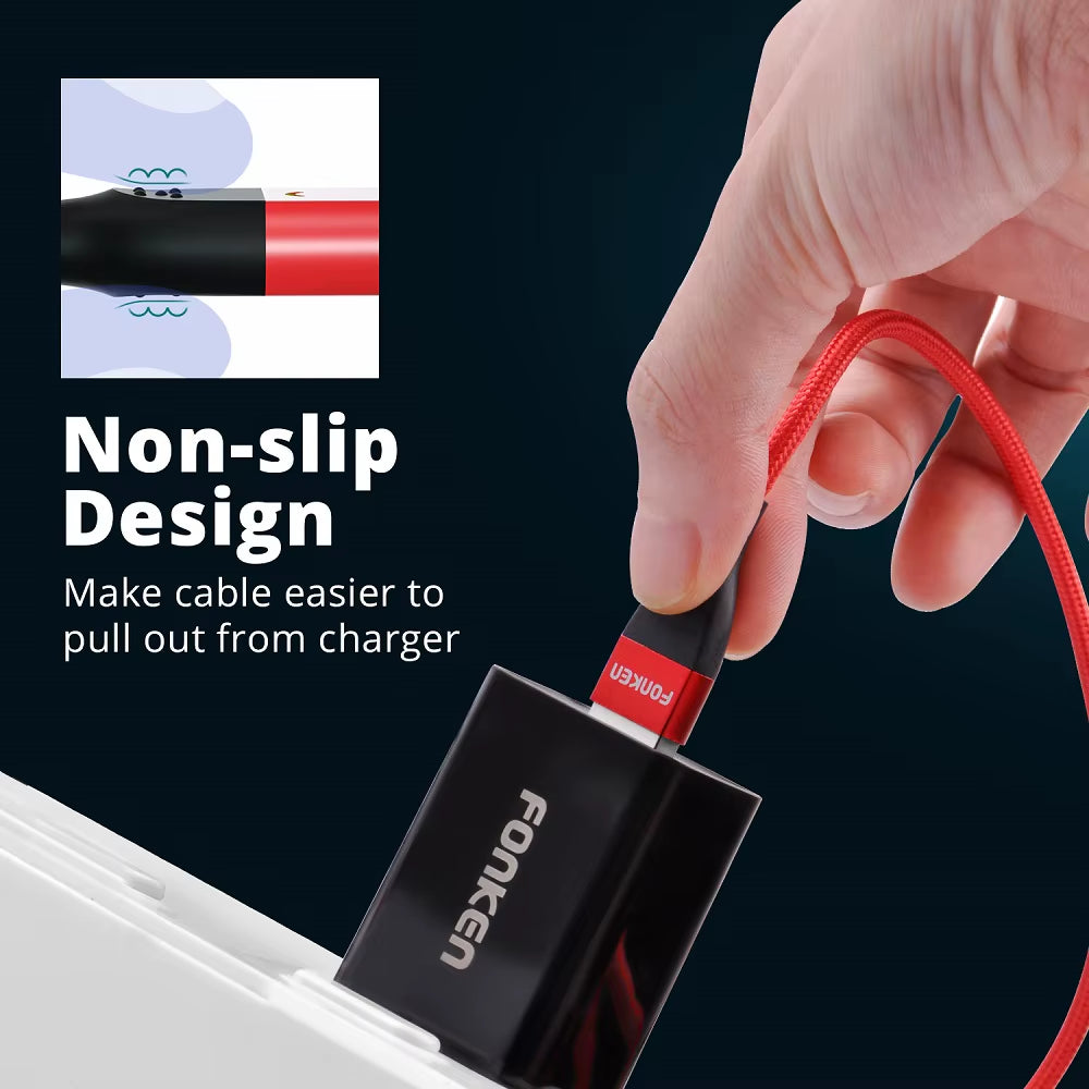 3A USB Magnetic Phone Charger and Data Cable - Fast Charging Type C and Micro USB Magnetic Charging Wire