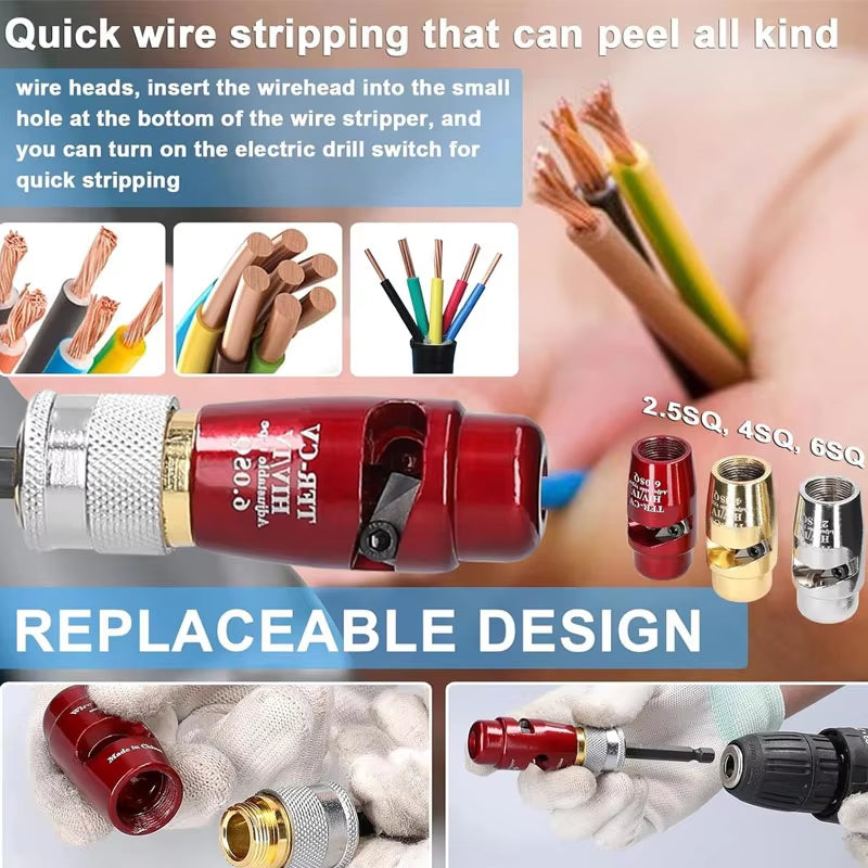Electric Wire Stripper - High-Speed Wire Stripping Tool for Power Drill Drivers