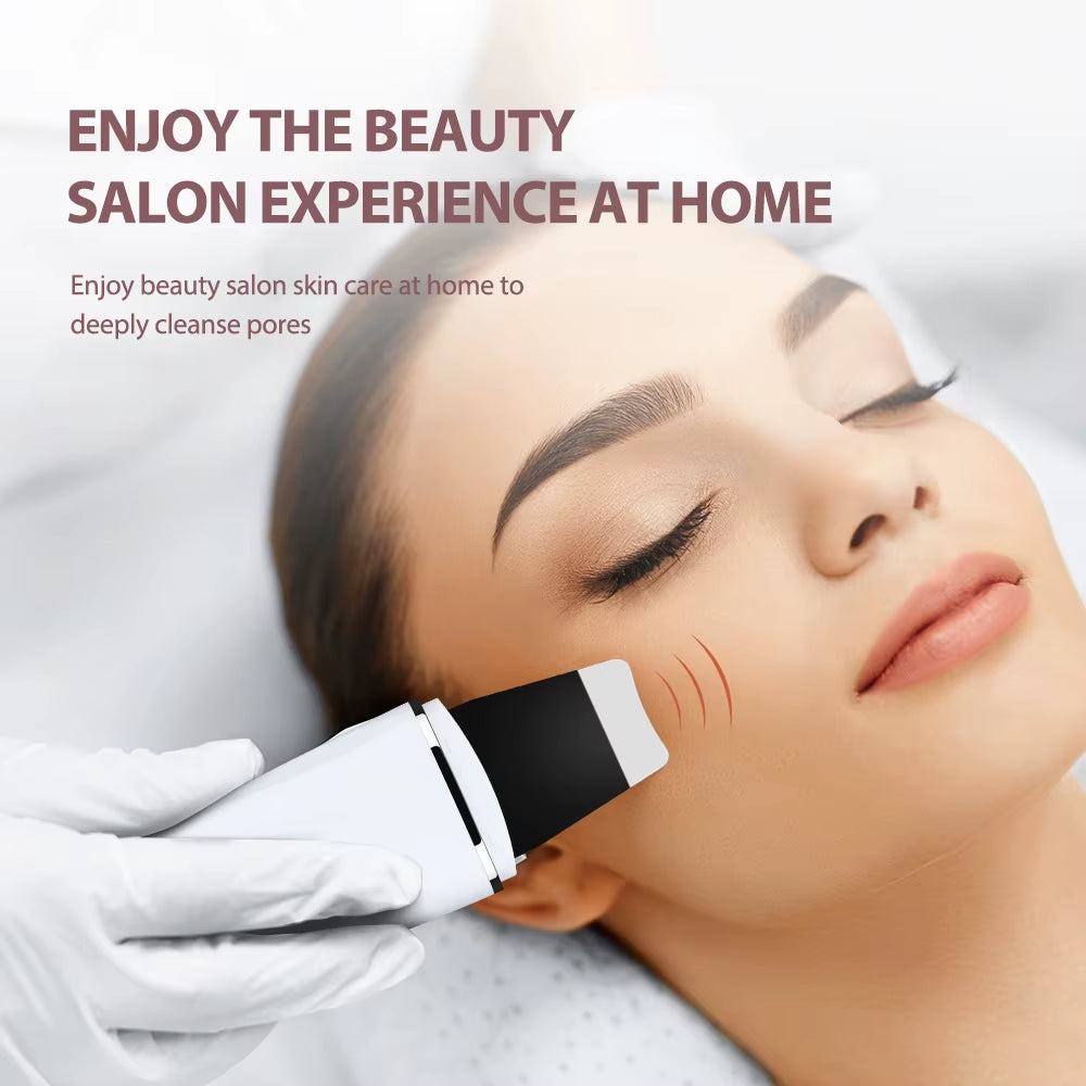 Ultrasonic Skin Scrubber and Blackhead Remover with 4 Modes for Deep Cleansing and Facial Lifting