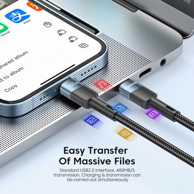 100W USB Type-C to USB-C Fast Charging Cable, 3M Length, Compatible with MacBook, Samsung, and Xiaomi