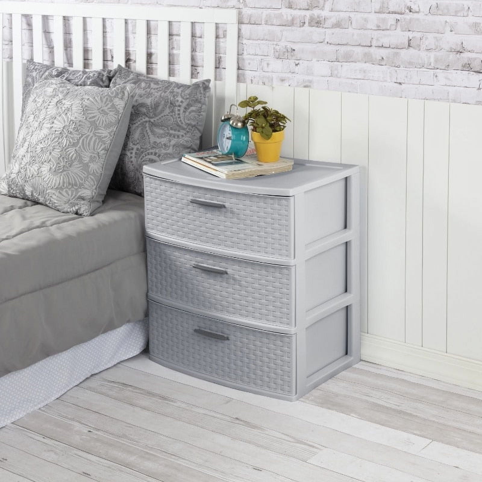 3 Drawer Wide Weave Tower Plastic - CommunityRateLLC