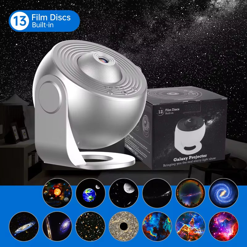 Galaxy Projector Night Light - 360° Rotating Planetarium Lamp for Children's Bedrooms, Ideal for Valentine's Day Gifts and Wedding Decor