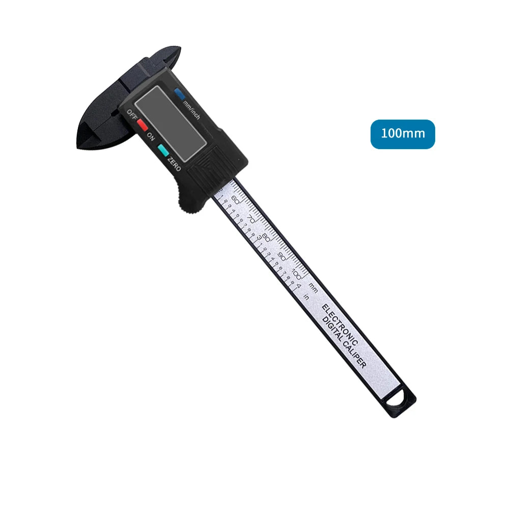 150mm x 100mm Electronic Digital Caliper with Carbon Fiber Dial - Precision Vernier Gauge and Measuring Tool